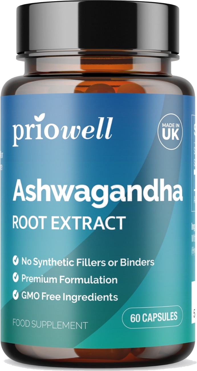 Priowell Ashwagandha Root Extract supplement bottle